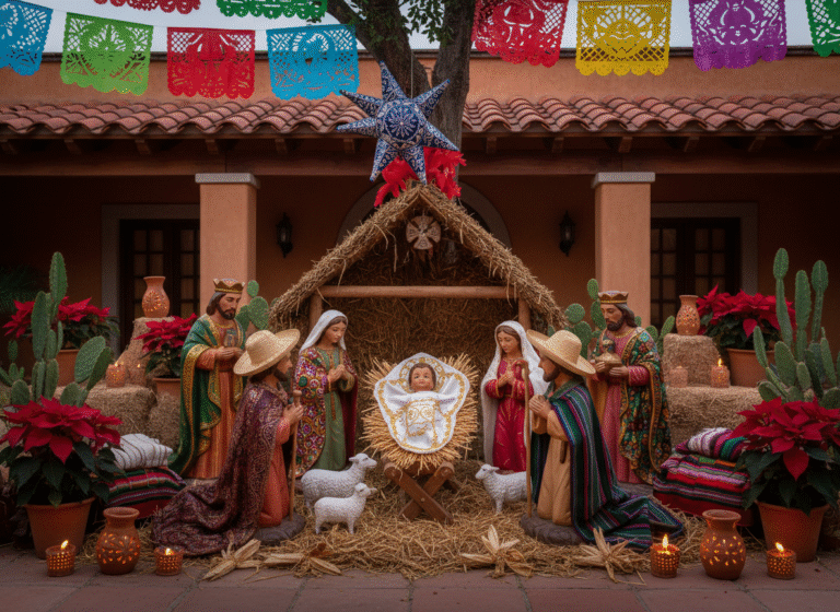 Firefly_Gemini Flash_Una imagen de un pesebre navideño del Niño Jesús, tradicional mexicano. 571945